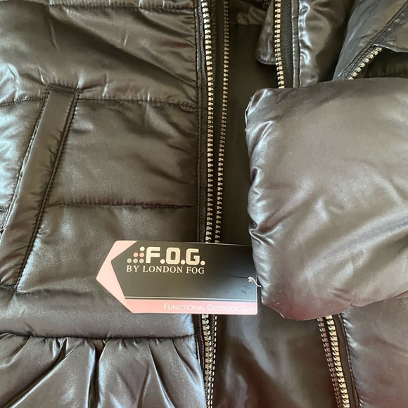 NWT Fog By London Fog for Girls🐼Functional Outdoor Coat with 2 Front Zippers🐼 - Picture 8 of 10